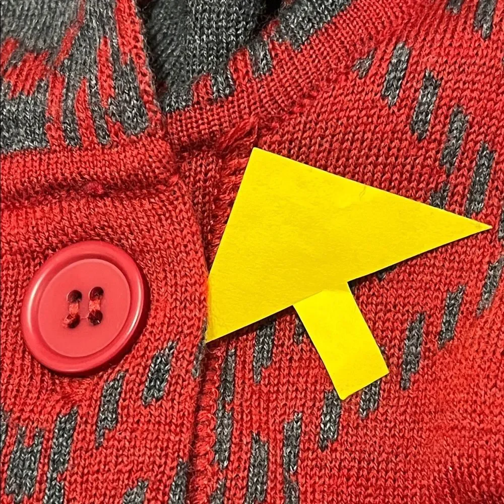 Krimson Klover Red 100% Wool Cardigan Sz S Bella Swan Preppy Rory Y2K Flaws